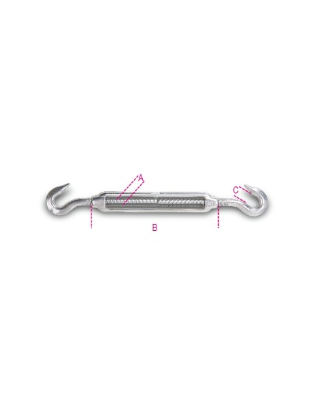 TENSOR CON DOS GANCHOS ACERO INOXIDABLE AISI 316